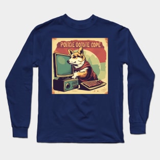 Computer Corgi Long Sleeve T-Shirt